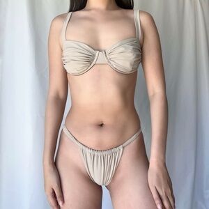 Ria Lynn Swim Beige Bikini Set